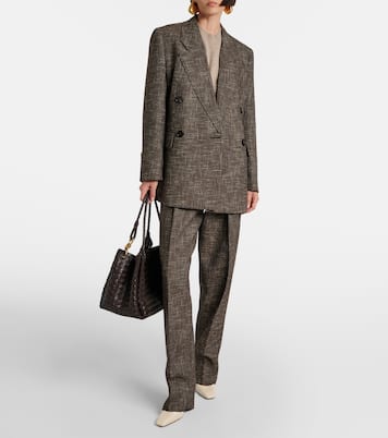 Wool and cotton-blend mouliné blazer | Bottega Veneta