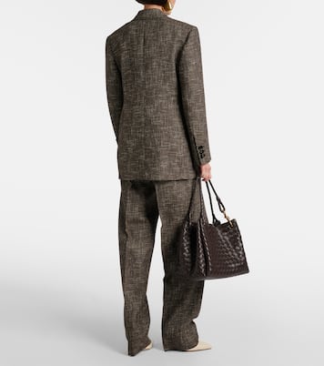 Wool and cotton-blend mouliné blazer | Bottega Veneta