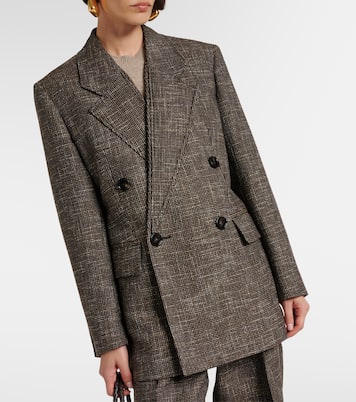 Wool and cotton-blend mouliné blazer | Bottega Veneta