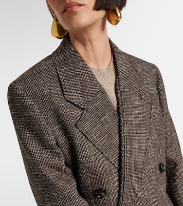 Wool and cotton-blend mouliné blazer | Bottega Veneta