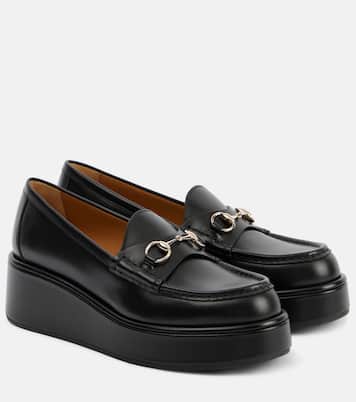 Plateau-Loafers Horsebit aus Leder | Gucci