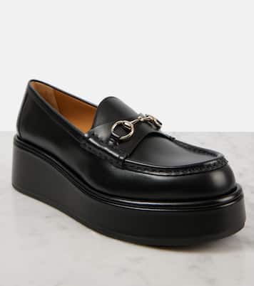 Plateau-Loafers Horsebit aus Leder | Gucci