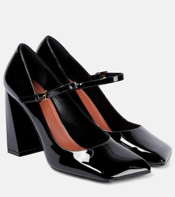Escarpins Charlotte 95 en cuir verni | Amina Muaddi