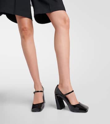 Escarpins Charlotte 95 en cuir verni | Amina Muaddi