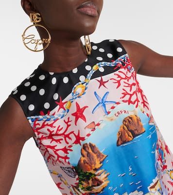 Top Capri in seta con stampa | Dolce&Gabbana