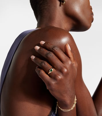 Anello Green With Envy in oro 14kt con smeraldi | Stone and Strand
