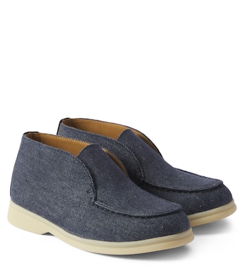 Ankle Boots Open Walk aus Denim | Loro Piana Kids