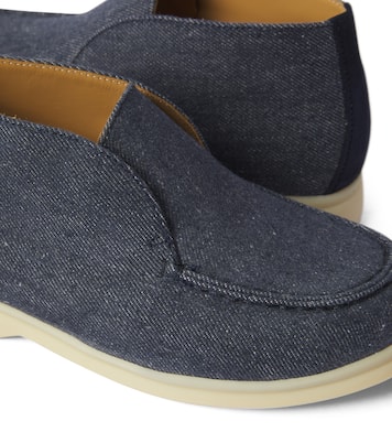 Ankle Boots Open Walk aus Denim | Loro Piana Kids