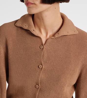 Cardigan Faye di misto cotone a coste | Aya Muse