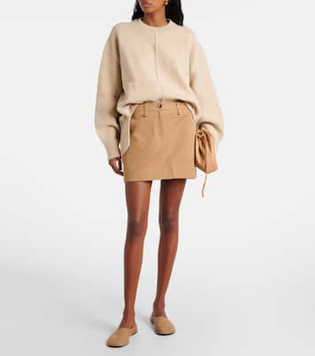 Minifalda Silas White Label de gabardina | Proenza Schouler