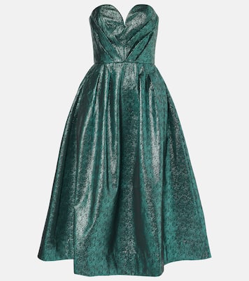 Abito midi Elsie in broccato | Rebecca Vallance