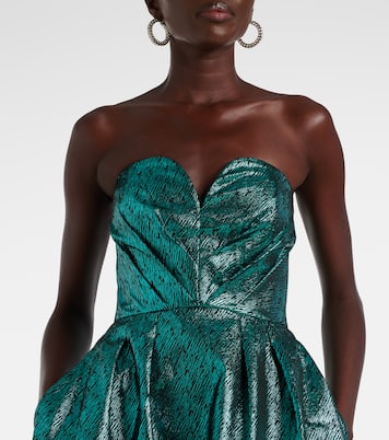 Abito midi Elsie in broccato | Rebecca Vallance
