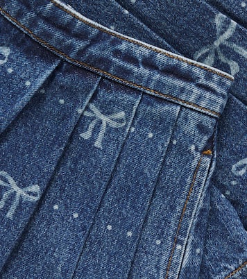 Falda de denim estampada con lazos | Self-Portrait Kids
