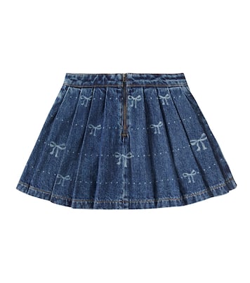 Falda de denim estampada con lazos | Self-Portrait Kids