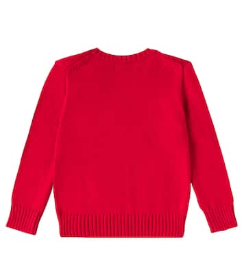 Polo Bear 엠브로이더리 코튼 스웨터 | Polo Ralph Lauren Kids