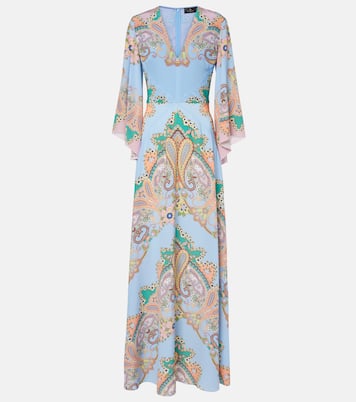 Abito lungo in seta con stampa paisley | Etro