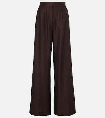 Pantaloni a gamba larga Alanel in seta e cotone | Joseph