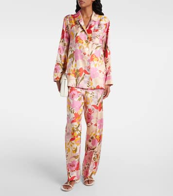Camicia Alan in raso di seta con stampa floreale | 'S Max Mara