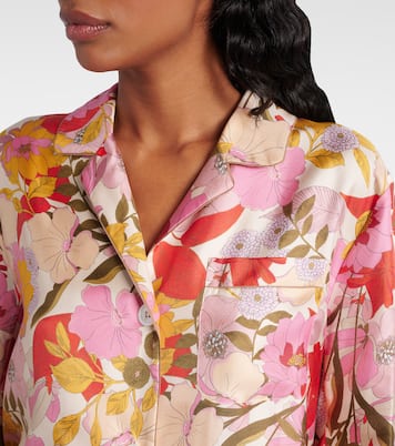 Camicia Alan in raso di seta con stampa floreale | 'S Max Mara