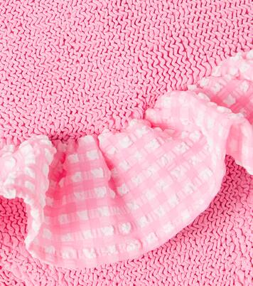 Denise gingham ruffled swimsuit | Hunza G Kids