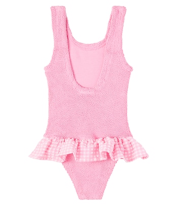 Denise gingham ruffled swimsuit | Hunza G Kids
