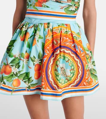 Bedrucktes Bustier-Kleid Taormina aus Baumwolle | Dolce&Gabbana