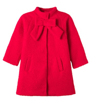 Bow-detail bouclé coat | Patachou