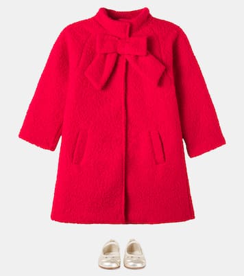 Bow-detail bouclé coat | Patachou