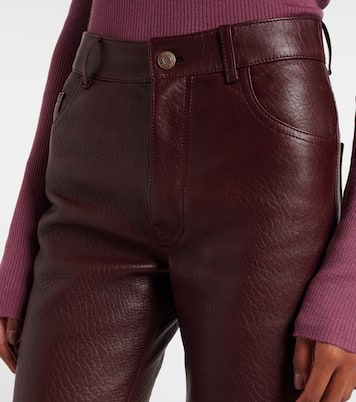Leather flared pants | Chloé