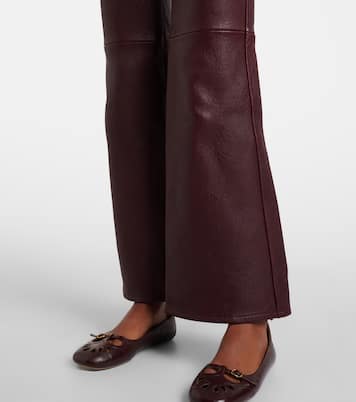 Leather flared pants | Chloé