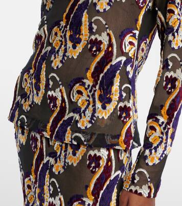 Paisley semi-sheer top | Etro