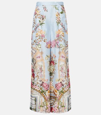 Tiled In Time floral wide-leg pants | Camilla