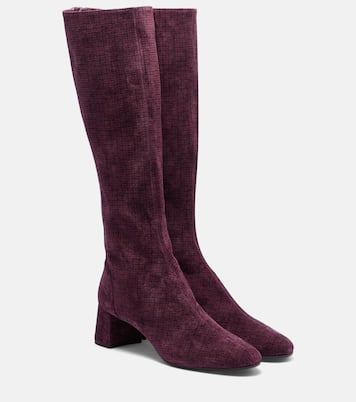 Stiefel Saint Honoré 50 aus Veloursleder | Aquazzura