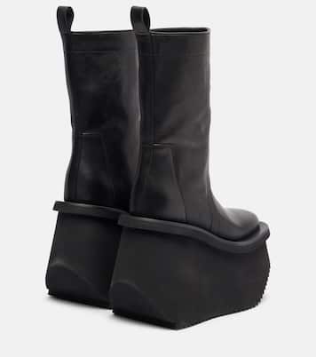 Factory leather platform ankle boots | Rick Owens