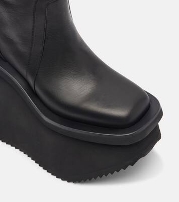 Factory leather platform ankle boots | Rick Owens