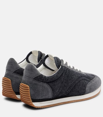 Suede-trimmed sneakers | Toteme