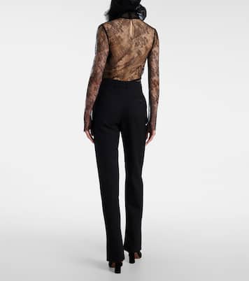 Wool and silk-blend straight pants | McQueen