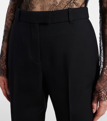 Wool and silk-blend straight pants | McQueen