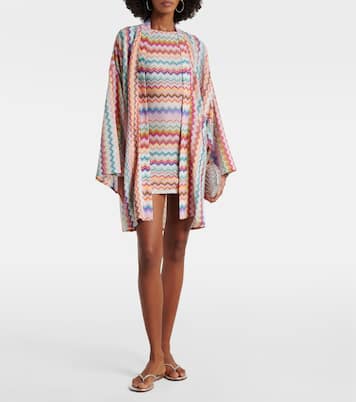 Zig Zag oversized lamé wrap cardigan | Missoni