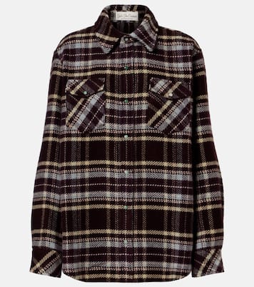 Plaid cashmere shirt with emeralds | God's True Cashmere