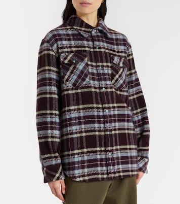 Plaid cashmere shirt with emeralds | God's True Cashmere