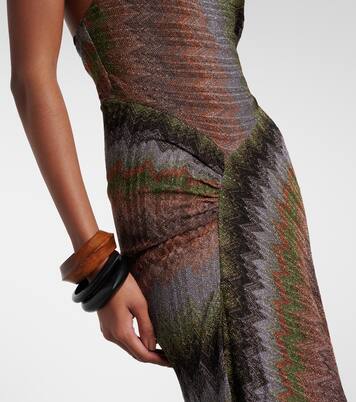 Zig Zag halterneck lamé maxi dress | Missoni