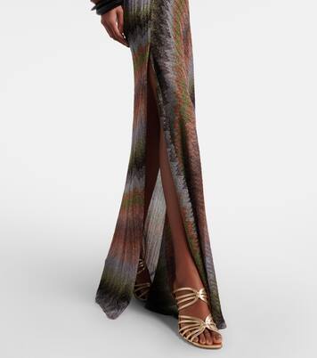 Zig Zag halterneck lamé maxi dress | Missoni