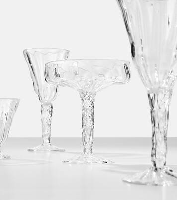 Set of 2 crystal champagne coupes | Alexander Kirkeby