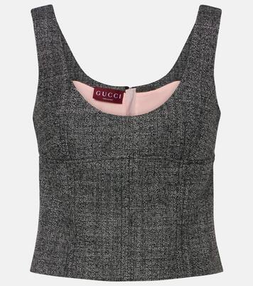Cropped-Top aus Wolle | Gucci