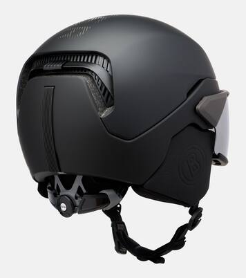 Logo leather-trimmed ski helmet | Bogner