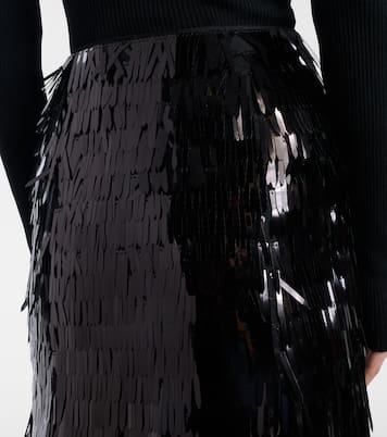 Falda midi de tiro alto con lentejuelas | Self-Portrait