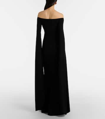 Draped off-shoulder jersey gown | Norma Kamali
