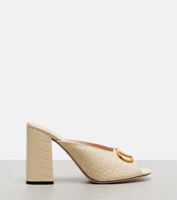 VLogo croc-effect leather mules | Valentino Garavani