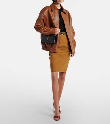 Kate 110 satin slingback sandals | Saint Laurent